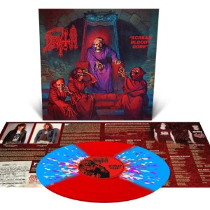Death  ‎– Scream Bloody Gore (Blood Red w/ Aqua Blue Butterfly Wings and Neon Purple, Red and Bone White Splatter)