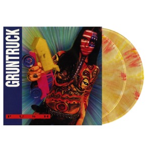 Gruntruck ‎– Push ( 2 × Vinyl, Clear Opaque Red &amp; Yellow Swirl)